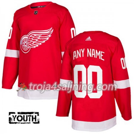 Detroit Red Wings tröja Customized Röd 2017-2018 Adidas Authentic - NHL Tröjor Barn